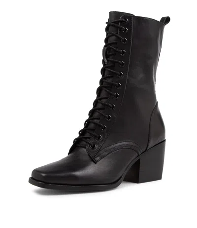 TOP END TOP END RHONDAH COGNAC LEATHER LACE UP BOOTS WOMENS SHOES CASUAL BOOTS ANKLE