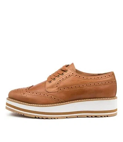 TOP END TOP END SANSI TAN LEATHER TAN WOMENS SHOES CASUAL SHOES FLAT