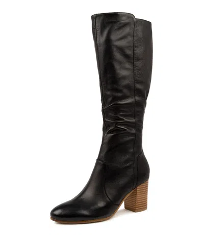 TOP END TOP END UCAN BLACK NATURAL HEEL WOMENS SHOES CASUAL BOOTS LONG