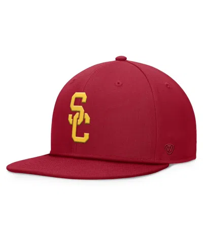 TOP OF THE WORLD MEN'S CARDINAL USC TROJANS FUNDAMENTAL SNAPBACK HAT