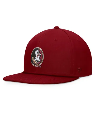 TOP OF THE WORLD MEN'S GARNET FLORIDA STATE SEMINOLES FUNDAMENTAL SNAPBACK HAT