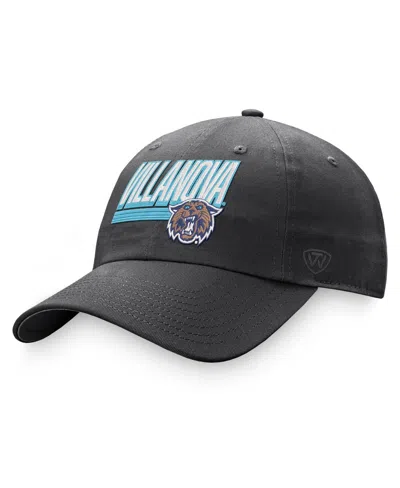 TOP OF THE WORLD MEN'S TOP OF THE WORLD CHARCOAL VILLANOVA WILDCATS SLICE ADJUSTABLE HAT