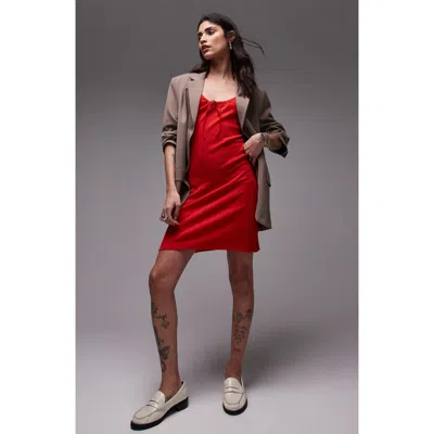 TOPSHOP TOPSHOP POINTELLE COTTON MINIDRESS