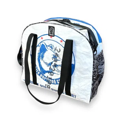 TORRAIN RECYCLED BAGS WOMEN'S WHITE / RED BEAR DISCOVER BOWLER BAG