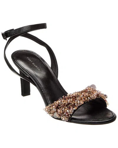 TORY BURCH TORY BURCH EMBELLISHED LEATHER SANDAL