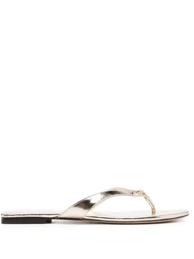 TORY BURCH FLAT LEATHER FLIP-FLOPS