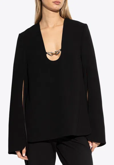 TORY BURCH JESSA U-NECK CREPE TUNIC