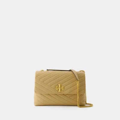TORY BURCH KIRA CHEVRON CONVERTIBLE BAG - TORY BURCH - LEATHER - DESERT DUNE