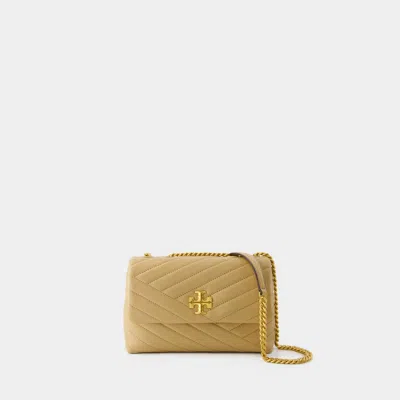 TORY BURCH KIRA CHEVRON SMALL CONVERTIBLE BAG - TORY BURCH - LEATHER - DESERT DUNE