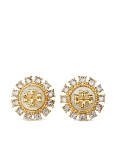 TORY BURCH KIRA CRYSTAL-EMBELLISHMENT STUD EARRINGS