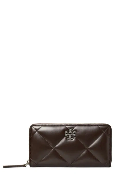 TORY BURCH TORY BURCH KIRA DIAMOND QUILTED LEATHER ZIP WALLET