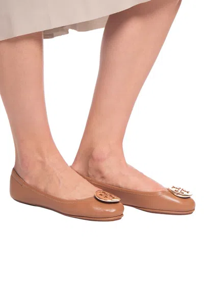 TORY BURCH TORY BURCH LEATHER BALLET FLATS WITH LOGO