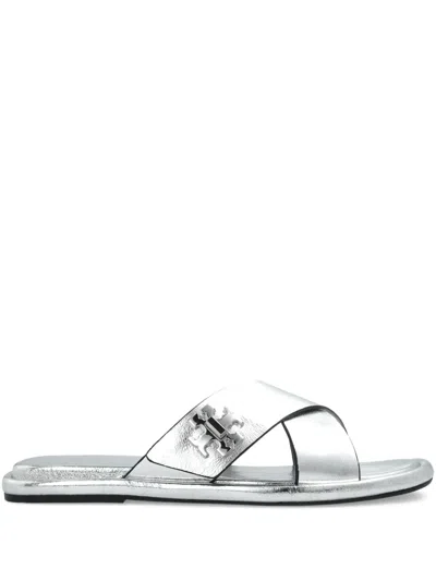 TORY BURCH LOGO-PLAQUE SANDALS