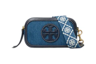 TORY BURCH TORY BURCH MILLER DENIM MINI CROSSBODY DENIM MULTI