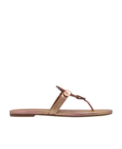 TORY BURCH MILLER SNAKE-EMBOSSED SANDALS