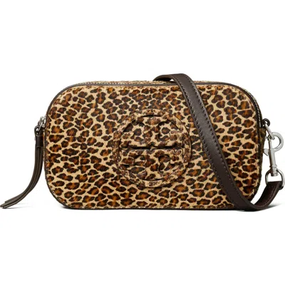 TORY BURCH TORY BURCH MINI MILLER LEOPARD PRINT GENUINE CALF HAIR CROSSBODY BAG