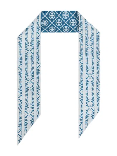 TORY BURCH MONOGRAM-PRINT SCARF