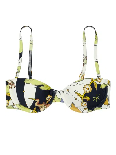 TORY BURCH TORY BURCH PRINTED UNDERWIRED BIKINI TOP