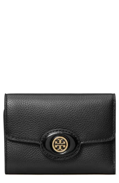 TORY BURCH TORY BURCH ROBINSON SMALL PEBBLED LEATHER WALLET