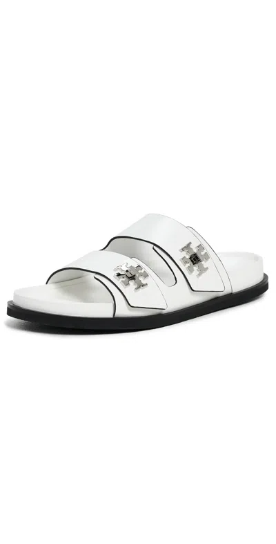 TORY BURCH T LOCK SPORT SLIDES CLOUD