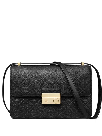 TORY BURCH T-MONOGRAM EMBOSSED LEATHER SHOULDER BAG