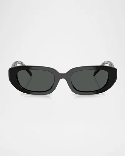 TORY BURCH TY7219U RECTANGULAR ACETATE SUNGLASSES