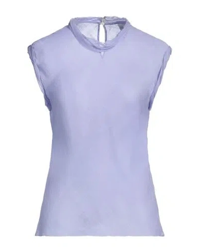 TORY BURCH TORY BURCH WOMAN TOP LILAC SIZE 14 SILK