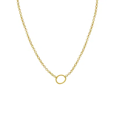 TORY LONG WOMEN'S THE GOLD CIRCLE NECKLACE