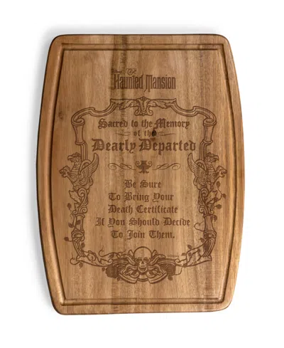 TOSCANA HAUNTED MANSION DEARLY DEPARTED OVALE ACACIA CUTTING BOARD