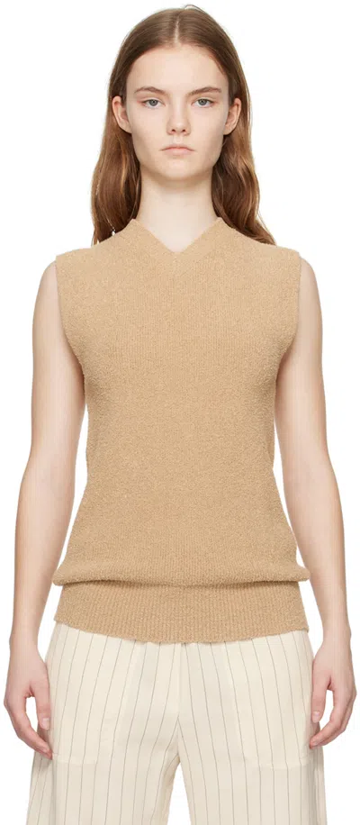 TOTÊME BEIGE V-NECK TANK TOP