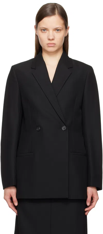 TOTÊME BLACK DOUBLE-BREASTED BLAZER