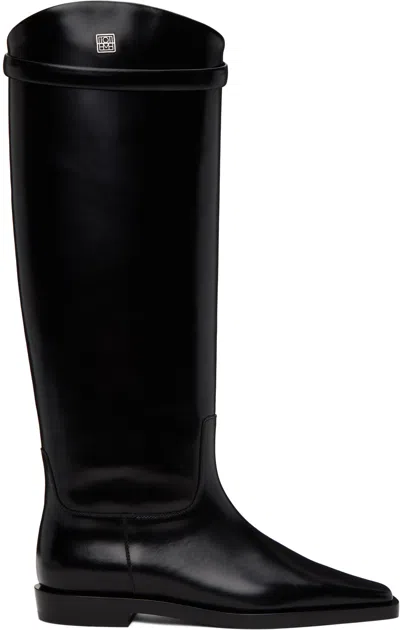 TOTÊME BLACK 'THE RIDING BOOT' TALL BOOTS