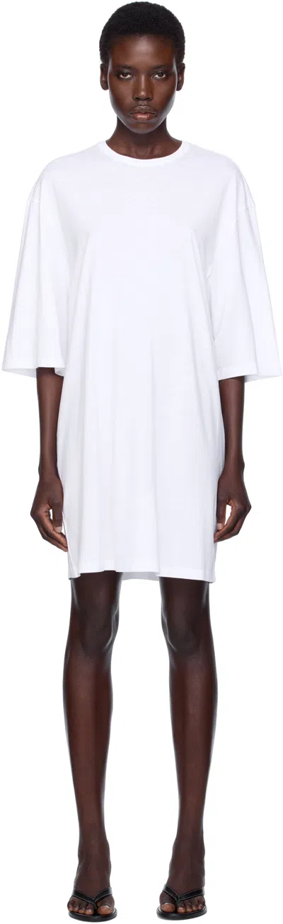 TOTÊME WHITE RELAXED TEE MINIDRESS