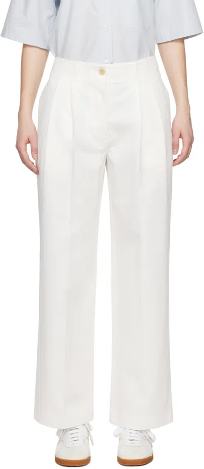 TOTÊME WHITE RELAXED TROUSERS