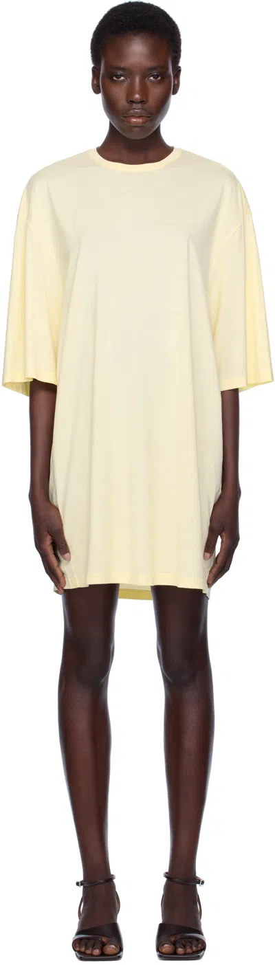TOTÊME YELLOW RELAXED TEE MINIDRESS