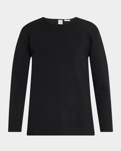 TOTÊME COMPACT KNIT CREWNECK SWEATER