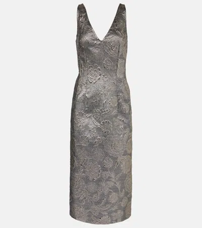 TOTÊME FLORAL BROCADE COCKTAIL DRESS