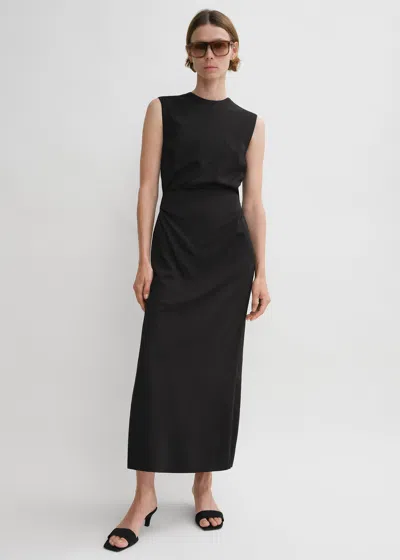 TOTÊME FLUID TIE-WAIST DRESS BLACK