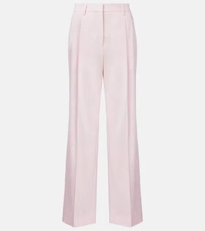 TOTÊME HIGH-RISE COTTON STRAIGHT PANTS