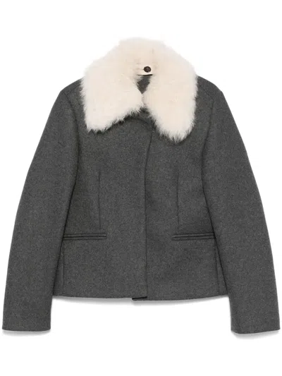 TOTÊME SHEARLING-COLLAR JACKET
