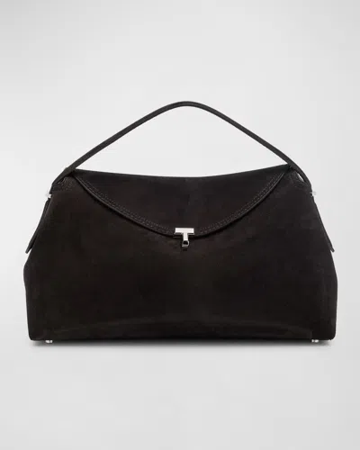 TOTÊME T-LOCK SUEDE TOP-HANDLE BAG
