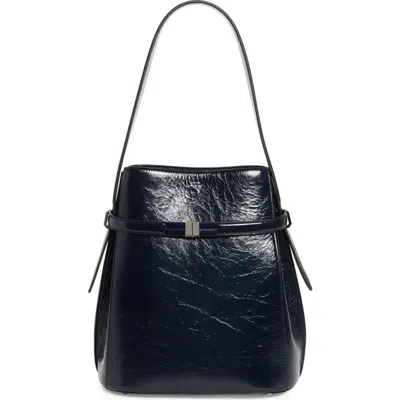 TOTÊME TOTEME BELTED LEATHER BUCKET SHOULDER BAG