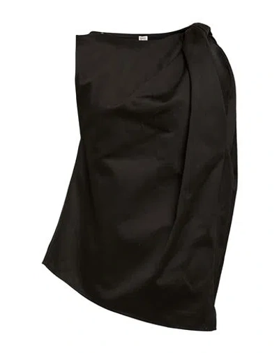 TOTÊME TOTEME WOMAN TOP BLACK SIZE 6 ORGANIC COTTON, LINEN