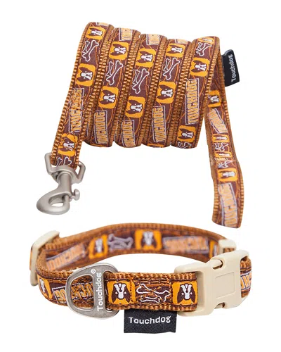 TOUCHDOG DISCONTINUED TOUCHDOG CALIBER DESIGNER EMBROIDERED LEASH & COLLAR SET