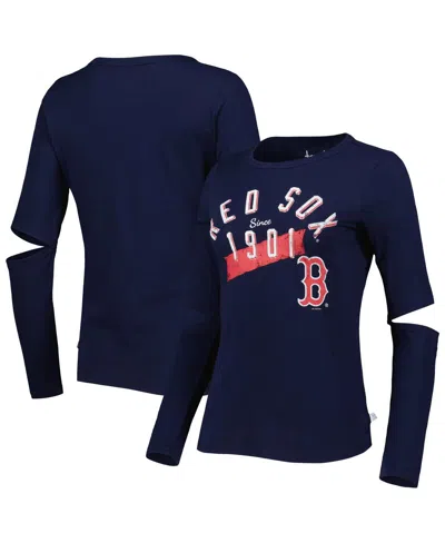TOUCHÉ WOMEN'S TOUCH NAVY BOSTON RED SOX FORMATION LONG SLEEVE T-SHIRT