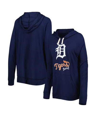 TOUCHÉ WOMEN'S TOUCH NAVY DETROIT TIGERS PRE-GAME RAGLAN PULLOVER HOODIE
