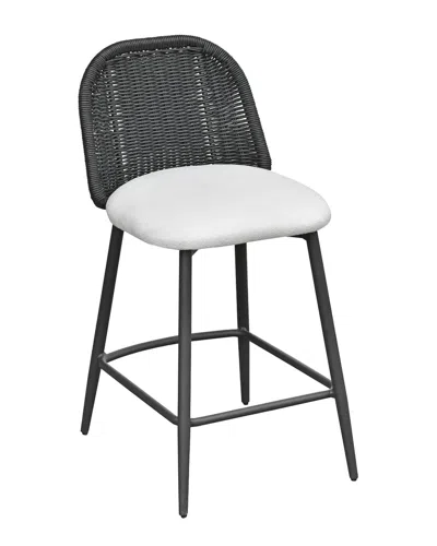TOV FURNITURE TOV FURNITURE ALEXA RATTAN PERFORMANCE FABRIC COUNTER STOOL