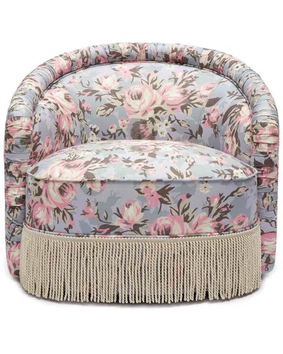 TOV FURNITURE TOV FURNITURE PAMELA SPRING FLORAL PRINT TASSELED LOUNGE CHAIR