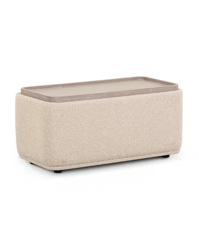 TOV FURNITURE SYLVIE BOUCLE OTTOMAN TABLE