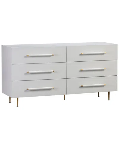 TOV TOV FURNITURE TRIDENT WHITE 6 DRAWER DRESSER